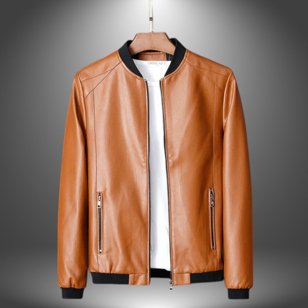 Manuel | Chaqueta de Cuero Artesanal de Verano para Hombre