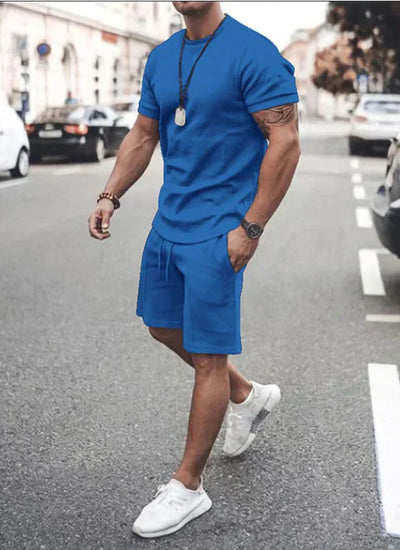 Vero – Conjunto de verano para hombre con camiseta ligera y pantalones cortos