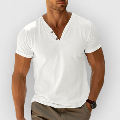 Eligio - Camiseta de Punto con Botones