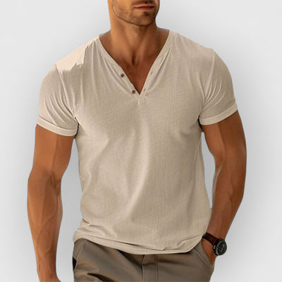 Eligio - Camiseta de Punto con Botones