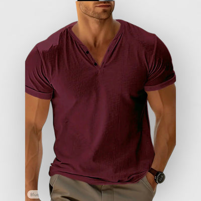 Eligio - Camiseta de Punto con Botones