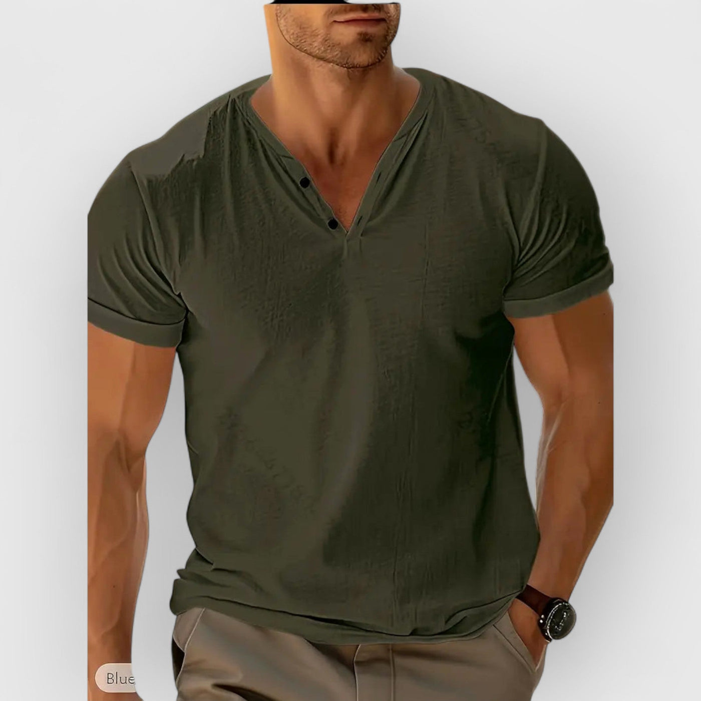 Eligio - Camiseta de Punto con Botones