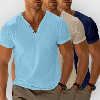 Eligio - Camiseta de Punto con Botones