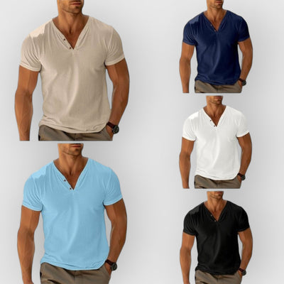 Eligio - Camiseta de Punto con Botones