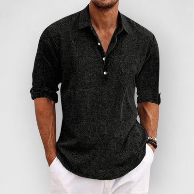 Fabio™ | Camisa Elegante de Algodón y Lino para Cada Ocasión
