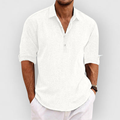 Fabio™ | Camisa Elegante de Algodón y Lino para Cada Ocasión