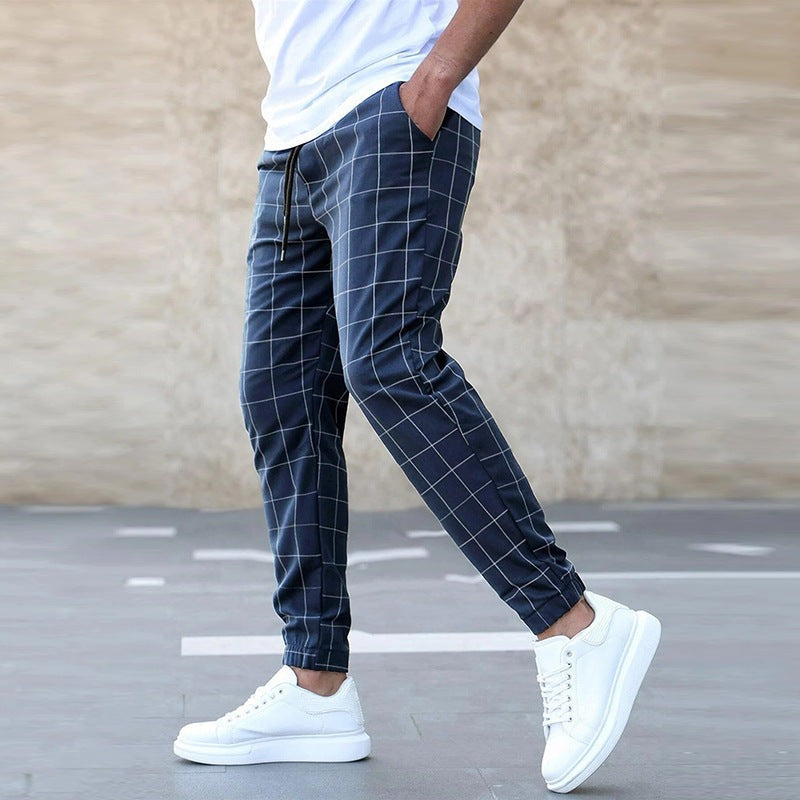 COLOMBO | PANTALONES JOGGER A CUADROS PARA HOMBRE