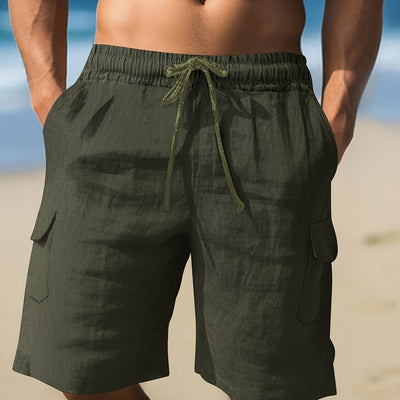 Lorano ™ | Camisa de Hombre en Lino y Algodón Azul Claro