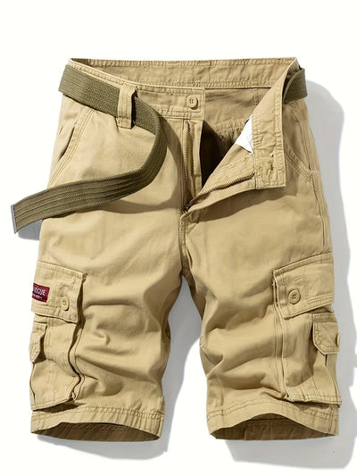 Pantalones Cargo para Hombre | Diseño Clásico | Multi-Bolsillos | Cintura Ajustable | Algodón para el Verano al Aire Libre