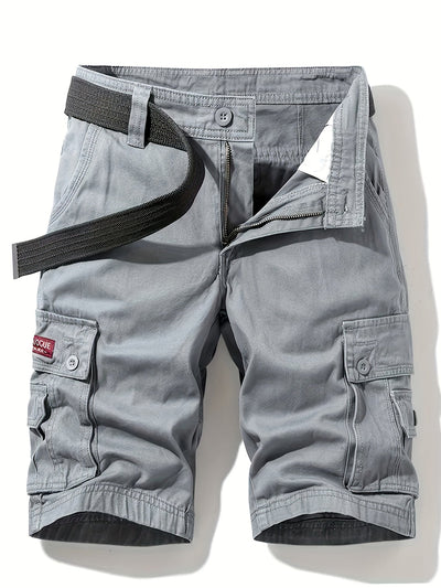 Pantalones Cargo para Hombre | Diseño Clásico | Multi-Bolsillos | Cintura Ajustable | Algodón para el Verano al Aire Libre
